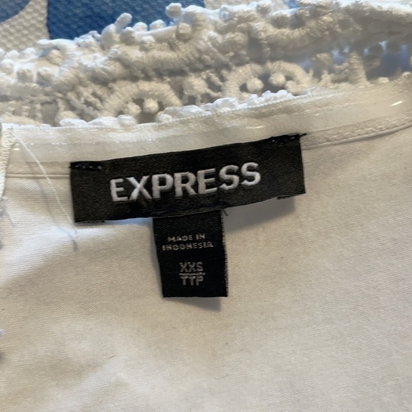 Express OFF THE SHOULDER CROCHET LACE MIDI DRESS - Picture 7 of 11